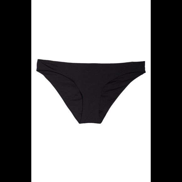 NEW BECCA [ Small ] Shirred Color Code Hipster Bikini Bottoms in‎ Black - Picture 3 of 11